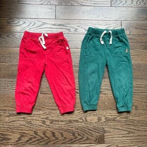 BabyGap Pull-On Pant Lot | Size 18-24 | Red Green